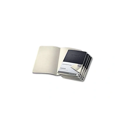 Image of SIGEL CO865 Pack of 5 Journals, approx. A6 (9.3 x 14 cm),, lined, softcover, Black Conceptum