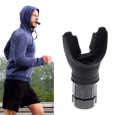 Image of LONGHAO Lung Trainer Sport,Breathing Exercise Device,Iron Trainer,Breathing Device,for Hypoxia Respiratory (Black)