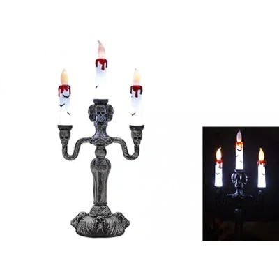 Image of LIGHT UP TRIPLE CANDLESTICK 40CM