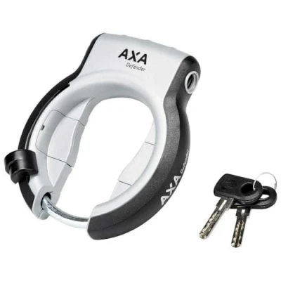 Image of AXA 03528841 Defender Retractable Frame Lock, Silver/Black, Standard Size