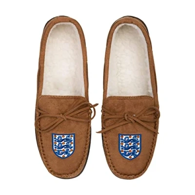 Image of FOCO World Cup Euros Football England Fan House Shoes Moccasin Slippers Mens Size 10 11