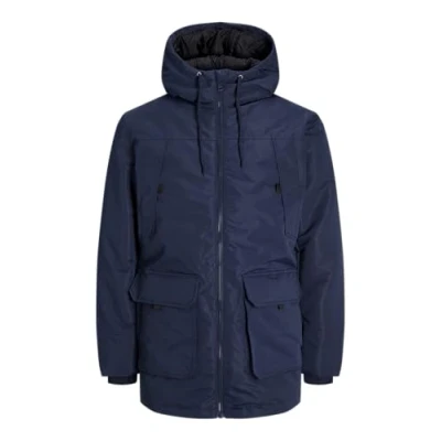 Image of JACK &amp; JONES Men&#039;s Jjconstruct Parka Jacket, Blazer Navy, M