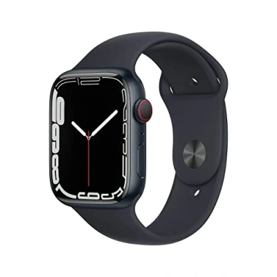 Image of Apple Watch Series 7 (GPS + Cellular, 45MM) Midnight Aluminium Case with Sport Band (Renewed)