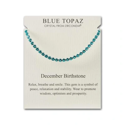 Image of Philip Jones December Birthstone Friendship Bracelet with Blue Topaz Zircondia® Crystals