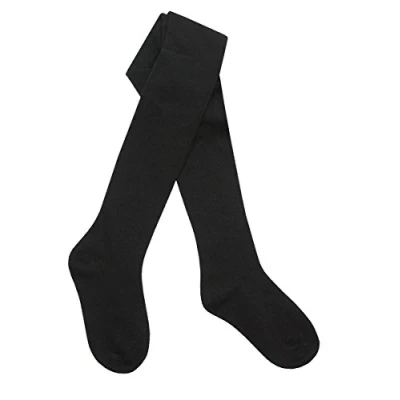 Image of Tick Tock Baby Girls Cotton Rich Plain Tights Black 6 12 months