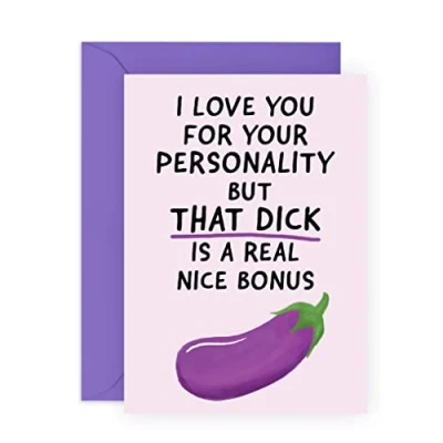 Image of Central 23 Anniversary Card For Husband Funny Boyfriend Birthday Him Inappropriate Humour Gifts Men Partner Fiance Couple Comes With Fun Stickers