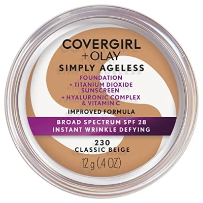 Image of COVERGIRL &amp; Olay Simply Ageless Foundation, Classic Beige 230, 0.4 Oz