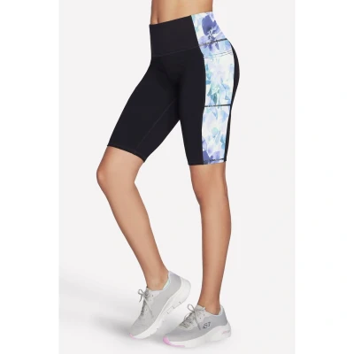 Image of Skechers Women&#039;s Go Walk Seascape Floral 10&quot; Bike Short, Purple, L