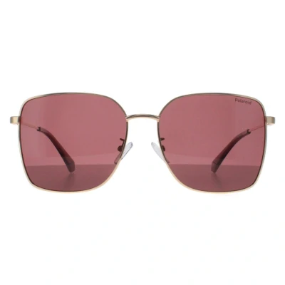 Image of Sunglasses Polaroid Pld 4158/g/s/x col. noa/kl Woman Square Gold