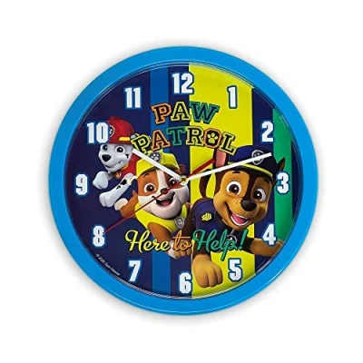 Image of Kidslicensing Paw Patrol Wall Clock Children&#039;s Decorative 25 cm