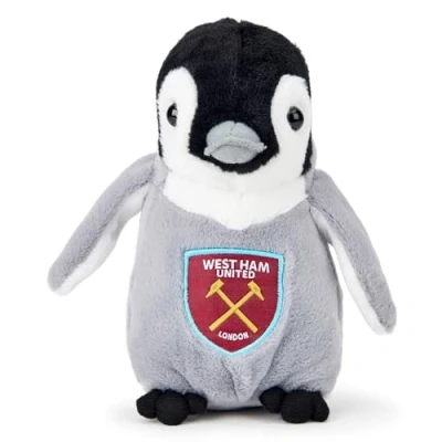 Image of The Gift Scholars West Ham United FC 22cm Penguin Plush: Officially Licensed Eco Friendly Football Soft Toy, Great for Hammers Supporters of Any Age