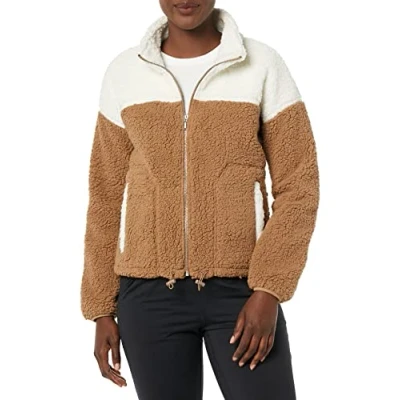 Image of Amazon Essentials Women&#039;s Sherpa Jacket, Ivory Tan Shearling, XXL