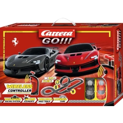 Image of Carrera GO... Ferrari Supercar Power (Wireless) Race Track Set I Racing with Licensed Slot Cars Up to 2 Players For Children from 6 Years and Adults