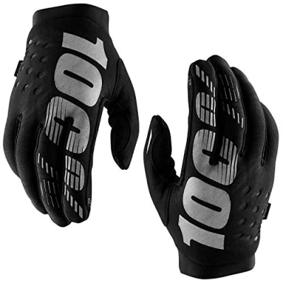 Image of 100% Brisker Kids MTB Gloves Black, XL / Full Finger Children Child Mitten Mitt Unisex Boy Girl Youth Junior Infant Bicycle Cycling Cycle Mountain Bike Ride Trail Cold Weather Hand Wear