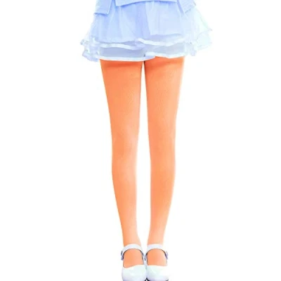 Image of Kids Fashion Girls Microfiber Semi Opaque Tights 40 Denier (13 Years Plus (158cm), Melon)