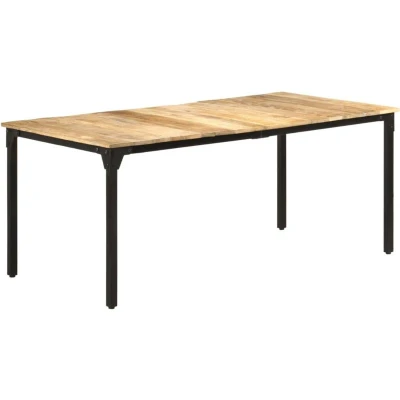 Image of vidaXL Dining Table 180x90x76 cm Rough Mango Wood