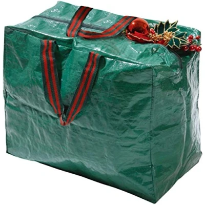 Image of Greenfields Strong woven polyethylene Christmas Xmas Decoration Storage Bag with Zip and Handles