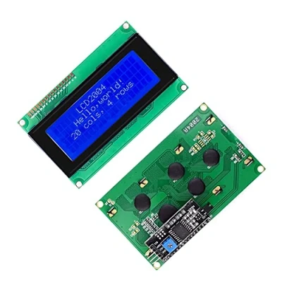 Image of iHaospace LCD2004 I2C IIC 2004 20x4 2004A Blue Screen Serial LCD Module for Arduino Character LCD/w IIC/I2C Interface Adapter