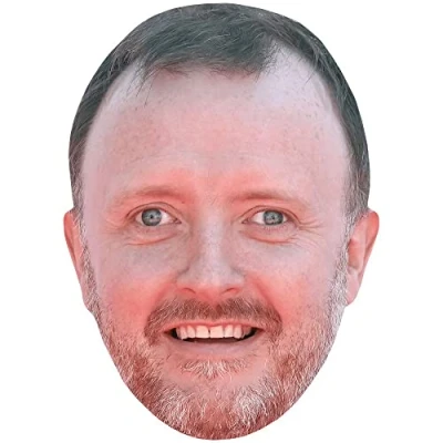 Image of Chris McCausland (Beard) Celebrity Mask, Flat Card Face, Fancy Dress Mask