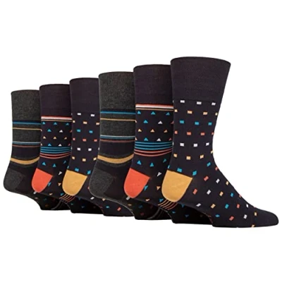 Image of 6 Pairs Gentle Grip Bamboo Socks (RM09)