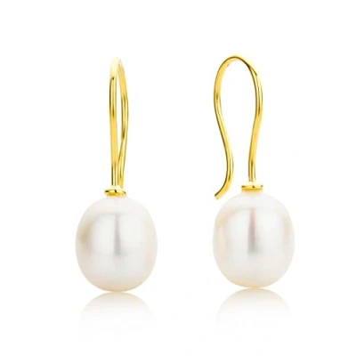 Image of Miore earrings Women Freshwater Pearls Drop Yellow Gold 18 Kt / 750