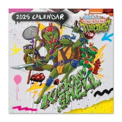 Image of Grupo Erik Ninja Turtles Wall Calendar 2025 12&quot; x Square 2025, Planner Family