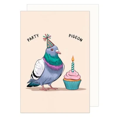 Image of Edition Seidel Premium Birthday Card with Envelope, Greeting Funny Saying Man Woman Teenager Dove (G3635 SW024)