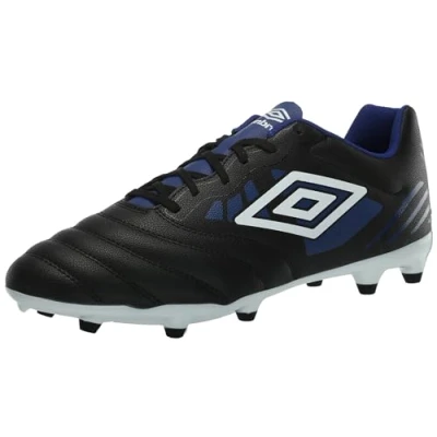 Image of Umbro Men&#039;s Tocco 4 League Fg Soccer Cleat, Black/White/Blue, 8 UK