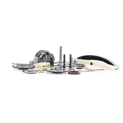 Image of 6606022, 6606022S2, 6606023, 6606023S2, 6606027 Timing chain Kit FEBI BILSTEIN 33082 with tensioner, slide rails Simplex, Closed