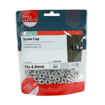 Image of Timco Screw Cups Nickel (Size to fit 8 Gauge Screws 800 Pieces)
