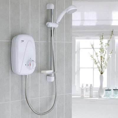 Image of Mira Vigour Thermostatic Power Shower White and Chrome 1.1532.353.