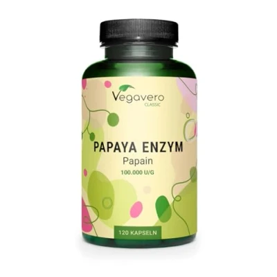 Image of Vegavero Papaya Enzyme 2,100 mg Papain 100% Natural: Carica Fruit Extract NO Additives 120 Vegan Capsules