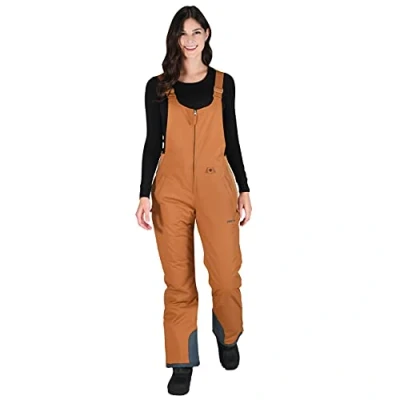 Image of ARCTIX Women&#039;s Essential Insulated Bib Overalls, Cappucino, 2X/31 Inseam