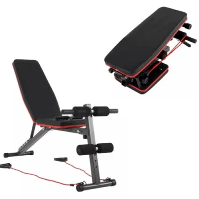 Image of Adjustable Weight Bench Full Body Workout Multi Purpose Foldable Incline Decline Exercise for Home And Outdoor Gym