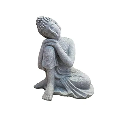 Image of NA Buddha Statue Sleeping Decorative Figurine Sitting Decoration Sculpture for Home, Office, Table Top