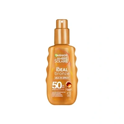 Image of Garnier Ambre Solaire Ideal Bronze Milk In Spray SPF50 150ml