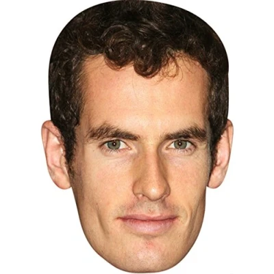 Image of FoxyPrinting Andy Murray 2018 Celebrity Party Cardboard Face Mask Fancy Dress
