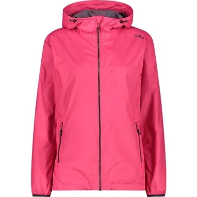 Image of CMP Woman Jacket Rain Fix Hood, Strawberry, M