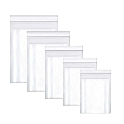 Image of huruirui 900pcs Small Ziplock Bags Resealable Clear Plastic Sealed Storage Pouches Multiple Size Suitable for Kitchen Assortment Biscuits Nuts Jewelry Packaging Sealable Little