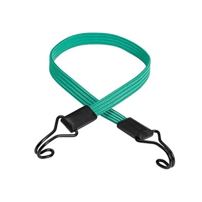 Image of Master Lock Flat Bungee with Hooks [80 cm Cord] [Double Reverse Hook] 3225EURDAT Ideal for Transporting, Packing and Securing Loads