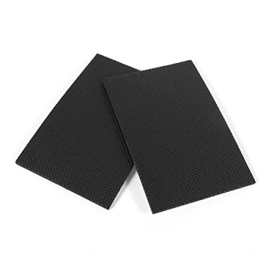 Image of Zerodis 2Pcs Black Rectangle Non Slip Self Adhesive Rubber Feet Pads Protectors Furniture for Cabinets Small Appliances Electronics Picture Frames Drawers Cupboards