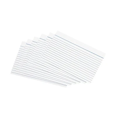 Image of 5 Star Record Cards Ruled Both Sides 8x5in 203x127mm White [Pack of 100]