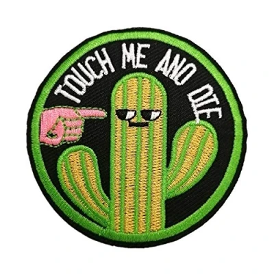 Image of BPA Embroidered Patches Iron on or Sew for Clothing Jackets etc. Touch Me and Die