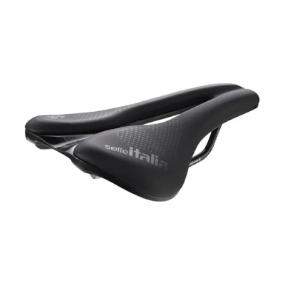 Image of Selle Italia Novus Boost EVO Gravel TM Superflow Bike Saddle, Extra Padded Road Hole Size L3, Black