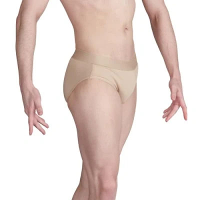 Image of Mens and Boys Full Seat Dance Belt Frontal padding Brief Nude X Large