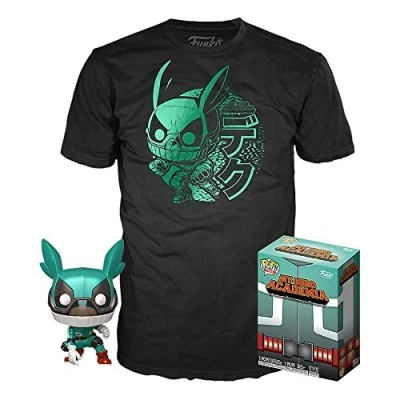 Image of Funko my hero academia booble head pop n xx deku w/helmet + t shirt (m