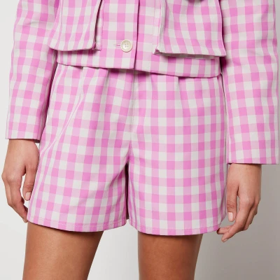 Image of Baum Und Pferdgarten Nannett Checked Twill Shorts EU 34/UK 6