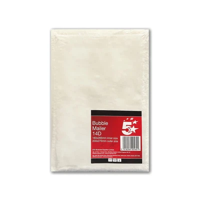 Image of 5 Star office Bubble Mailer Size 14D 170x265mm Internal Pack of 3 FS600560