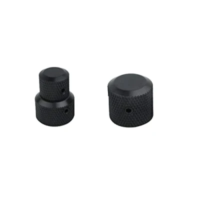 Image of Guyker 1Pcs Concentric Stacked Knobs and 6mm Potentiometer Control Set Knurled Volume Tuning Audio Knob Replacement for Guitar or Precision Bass CNC Machined(black)