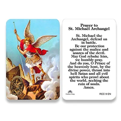 Image of St. Michael the Archangel Prayer Card (RCC 9E)